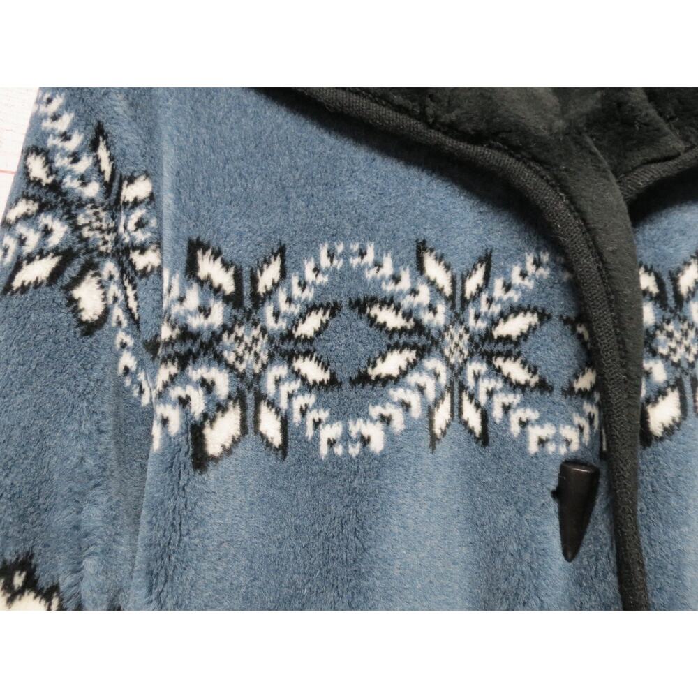 Nordic Lights Sz Large Blue Bear Fleece Reversible Jacket Coat Hooded w/Tags - Picture 3 of 8